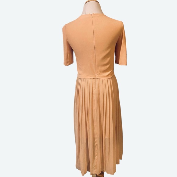 Zara Pleated Ballet Pink Dress - Picture 7 of 8